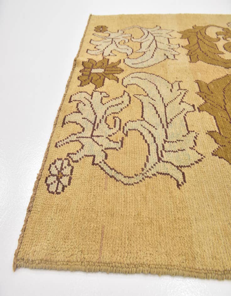 Detail image of  4' 5 x 6' 6  Hand Knotted Oushak Wool Rug