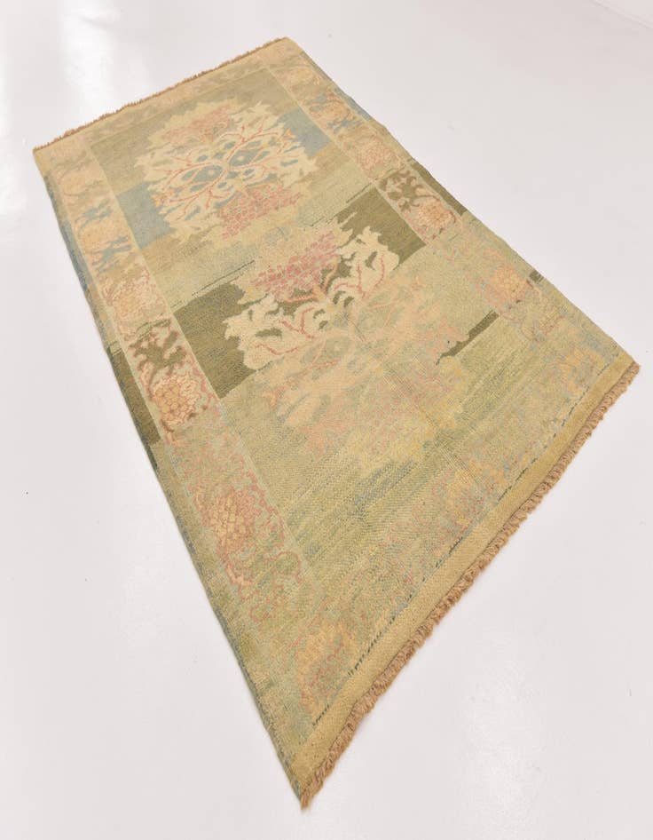 Detail image of  6' 5 x 9' 10  Hand Knotted Oushak Wool Rug