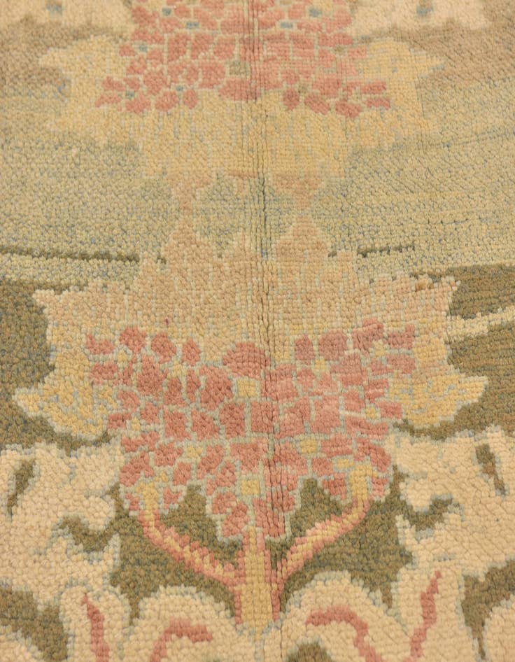 Detail image of  6' 5 x 9' 10  Hand Knotted Oushak Wool Rug