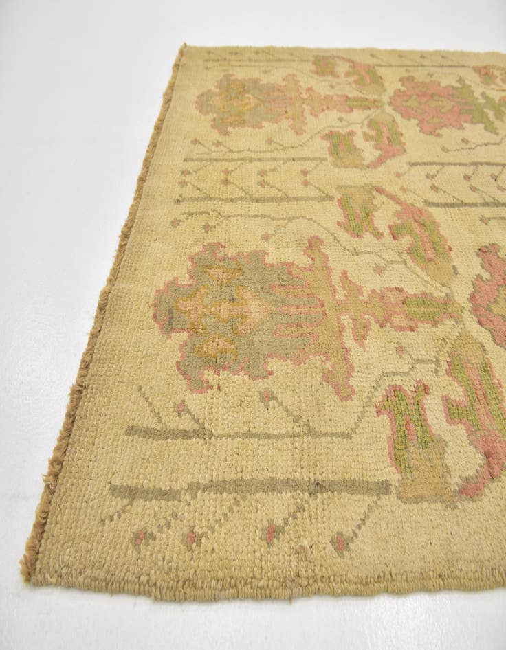 Detail image of  4' 4 x 7' 5  Hand Knotted Oushak Wool Rug