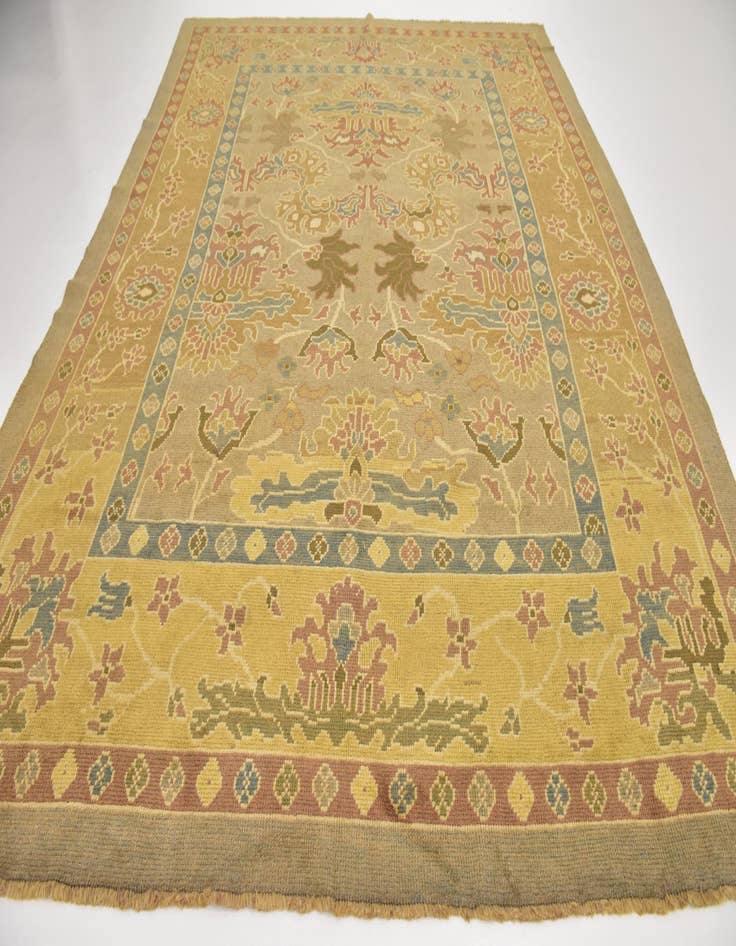 Detail image of  9' 6 x 13'  Hand Knotted Oushak Wool Rug