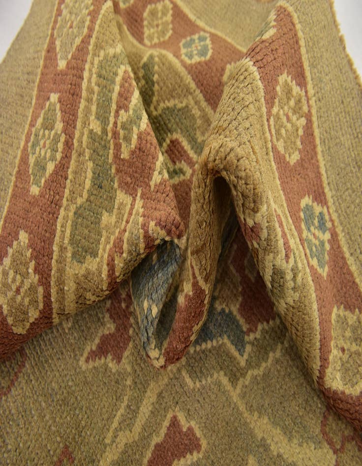 Detail image of  9' 6 x 13'  Hand Knotted Oushak Wool Rug