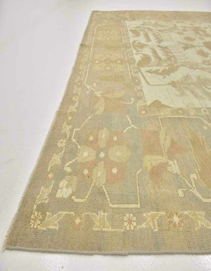 Detail image of  11' 7 x 15' 9  Hand Knotted Oushak Wool Rug