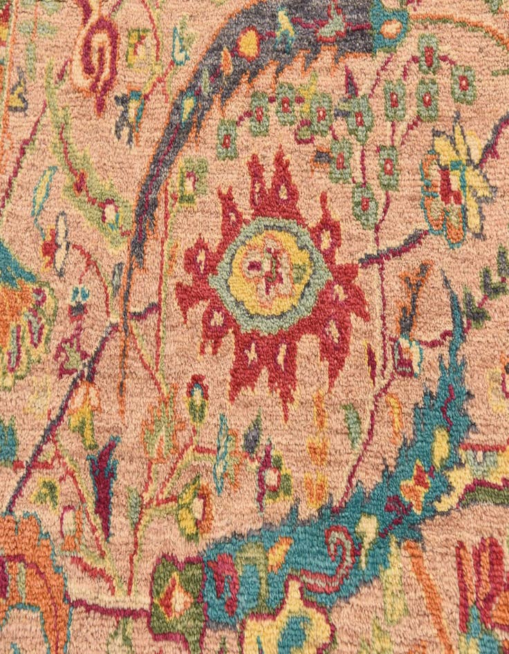 Detail image of  10' x 13' 5  Hand Knotted Oushak Wool Rug