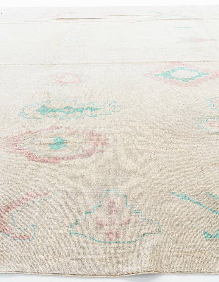 Detail image of  9' 9 x 13' 10  Hand Knotted Oushak Wool Rug