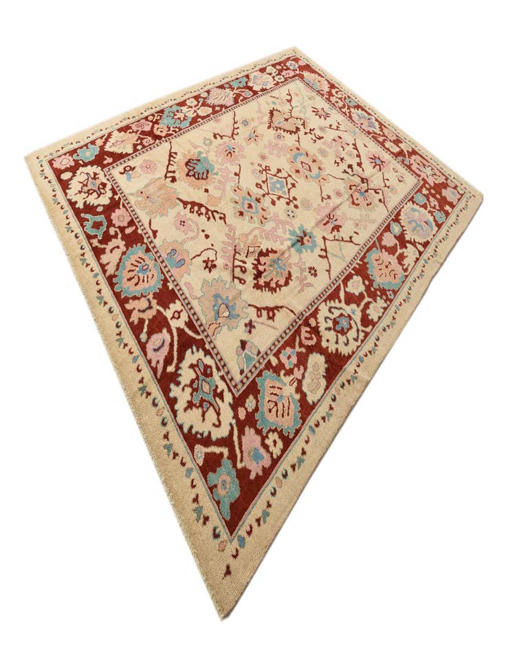 Detail image of  9' 5 x 12' 3  Hand Knotted Oushak Wool Rug