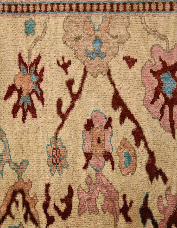 Detail image of  9' 5 x 12' 3  Hand Knotted Oushak Wool Rug