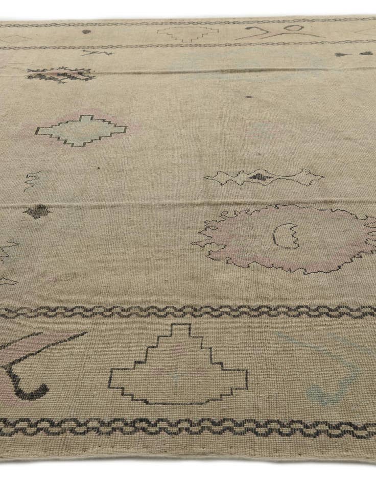 Detail image of  9' 5 x 11' 5  Hand Knotted Oushak Wool Rug