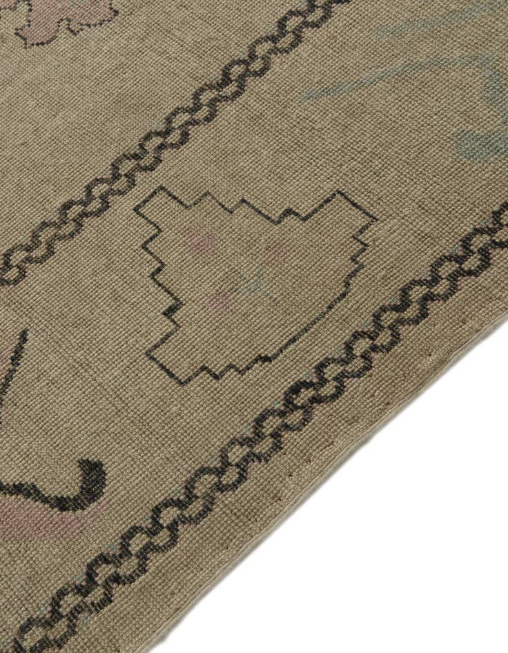 Detail image of  9' 5 x 11' 5  Hand Knotted Oushak Wool Rug