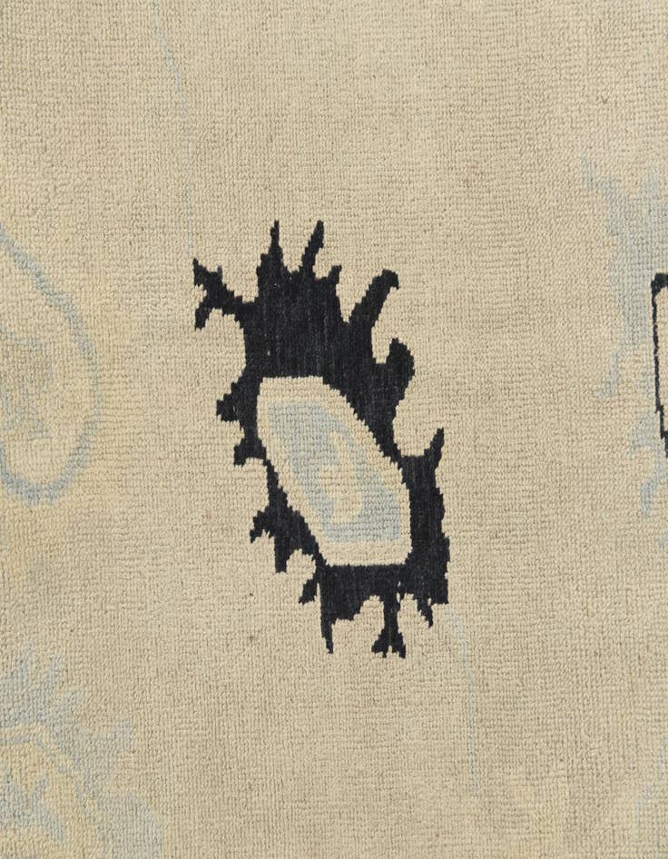 Detail image of  8' 10 x 12'  Hand Knotted Oushak Wool Rug