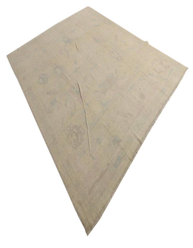 Detail image of 9' 1 x 11' 3 Hand Knotted Oushak Wool Rug