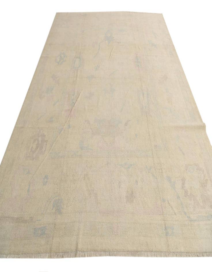 Detail image of 9' 1 x 11' 3 Hand Knotted Oushak Wool Rug