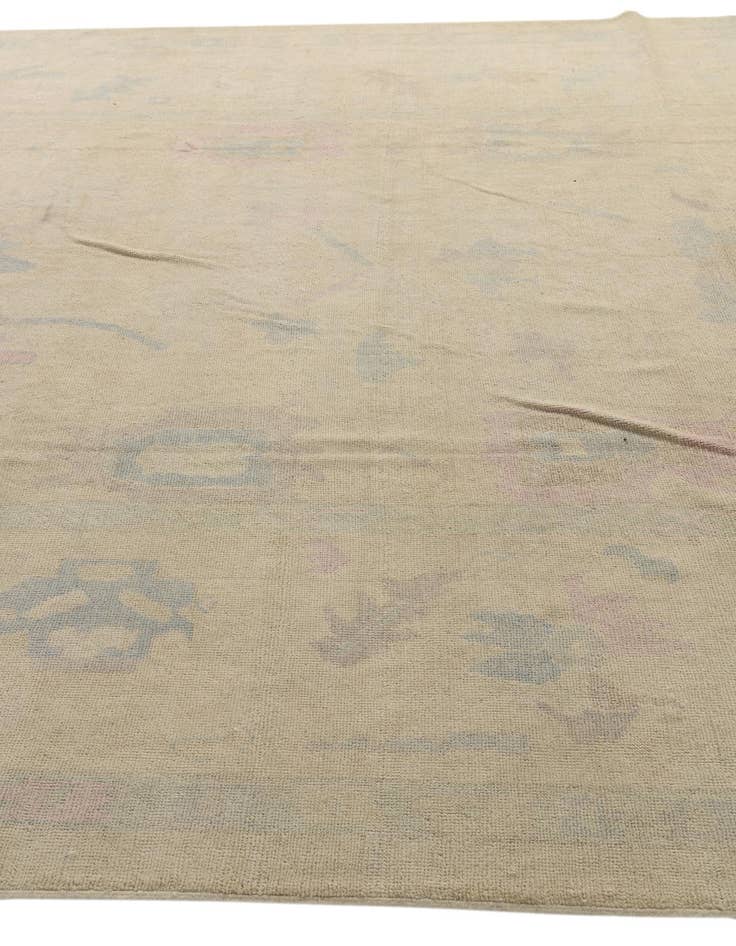 Detail image of 9' 1 x 11' 3 Hand Knotted Oushak Wool Rug