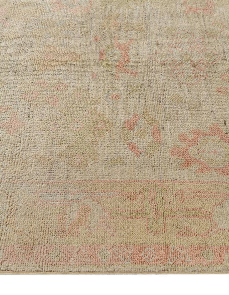 Detail image of  4' 3 x 6' 3  Hand Knotted Oushak Wool Rug