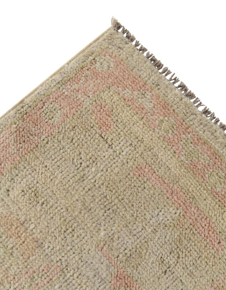 Detail image of  4' 3 x 6' 3  Hand Knotted Oushak Wool Rug