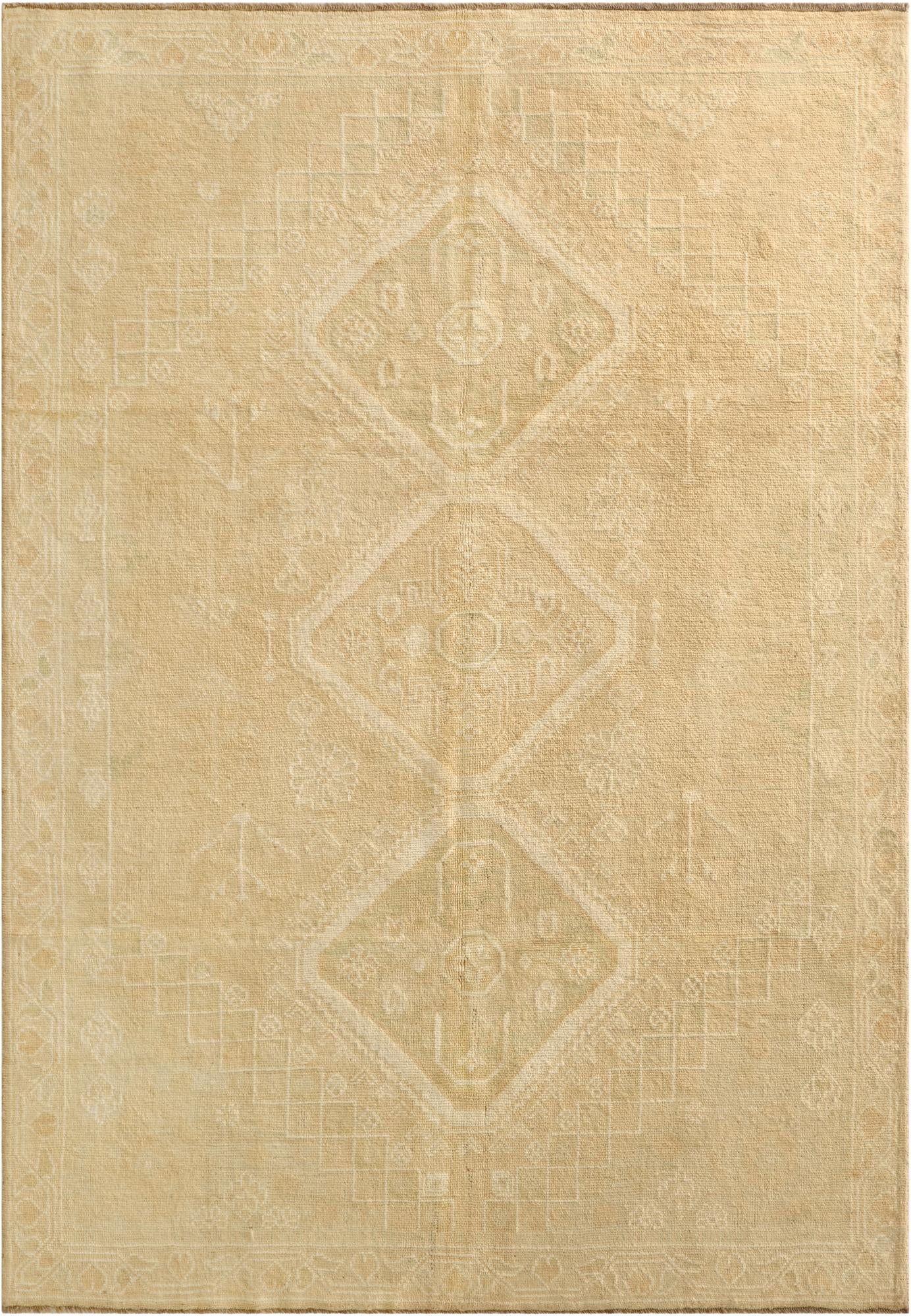  6' 8 x 9' 7  Hand Knotted Oushak Wool Rug