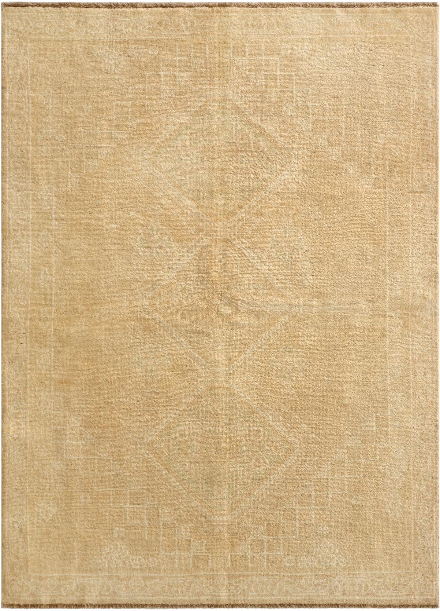  5' 5 x 7' 5  Hand Knotted Oushak Wool Rug