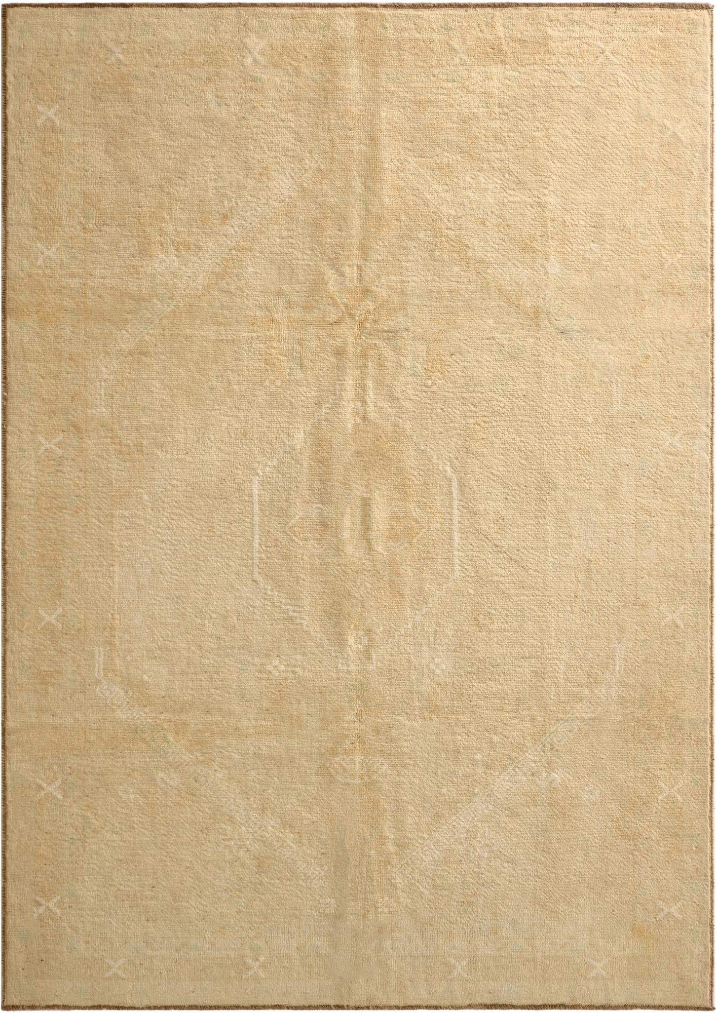  6' 5 x 9' 7  Hand Knotted Oushak Wool Rug