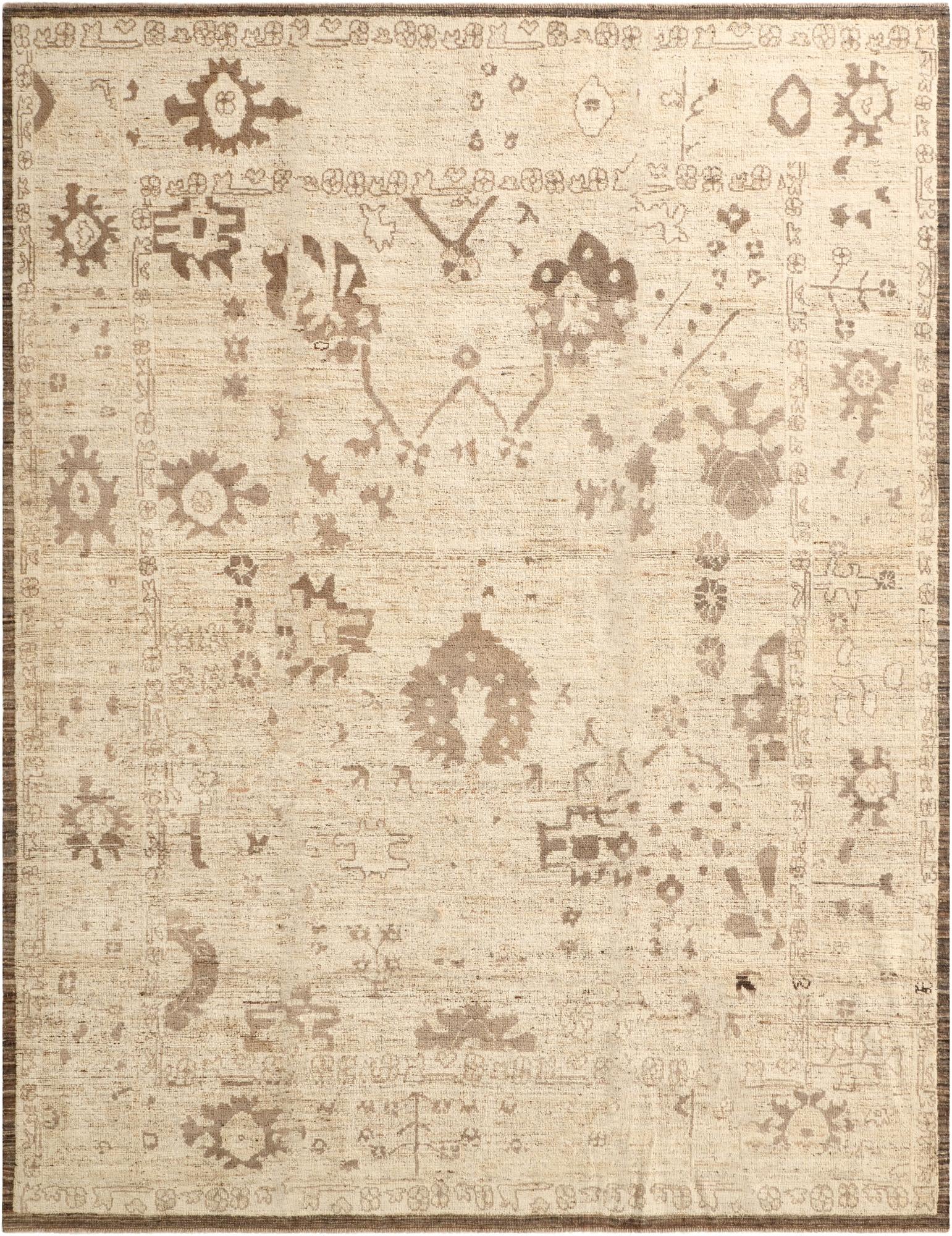 10' 7 x 13' 8 Hand Knotted Oushak Wool Rug