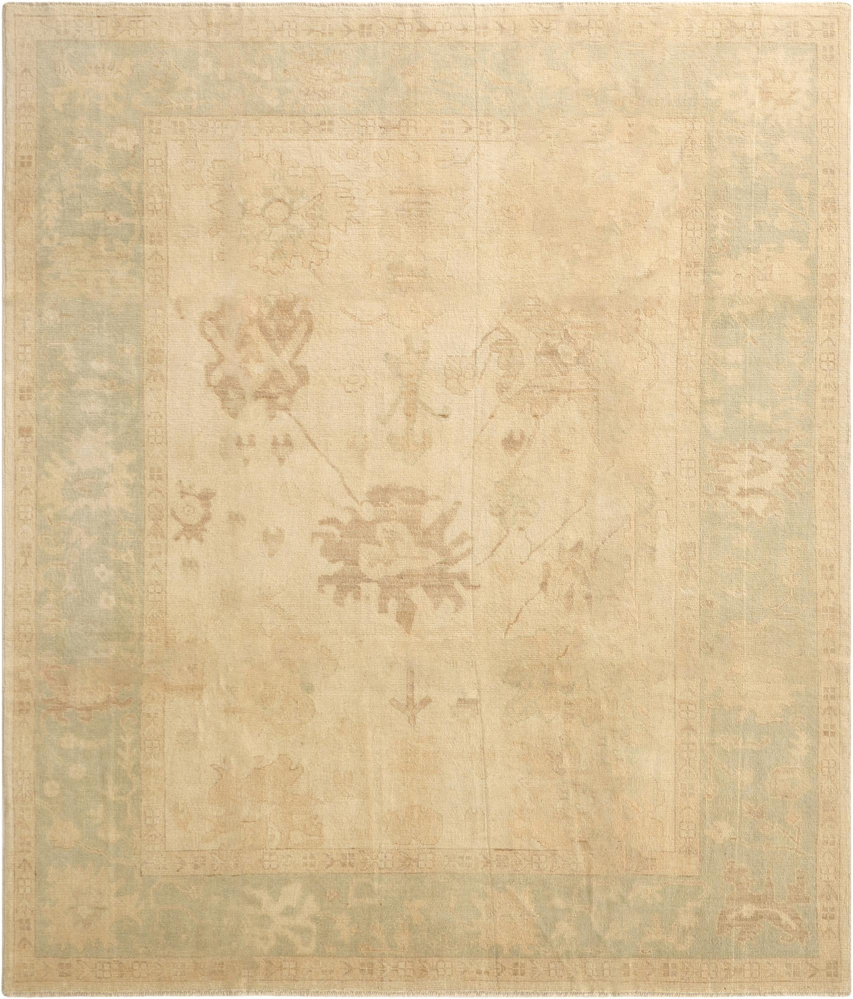 8' 6 x 10' Hand Knotted Oushak Wool Rug