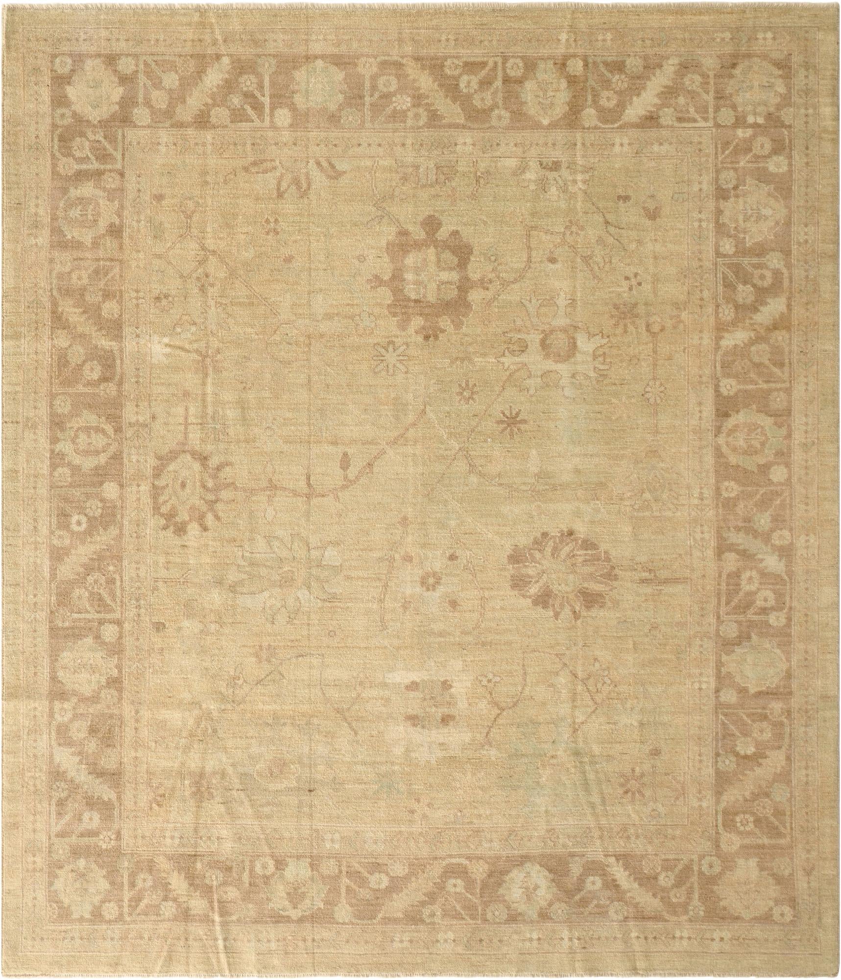 8' 4 x 9' 9 Hand Knotted Oushak Wool Rug