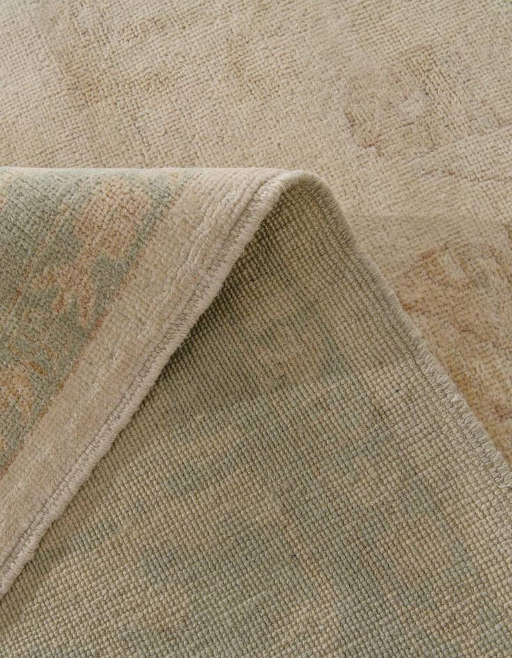 Detail image of 9' 2 x 11' 10 Hand Knotted Oushak Wool Rug