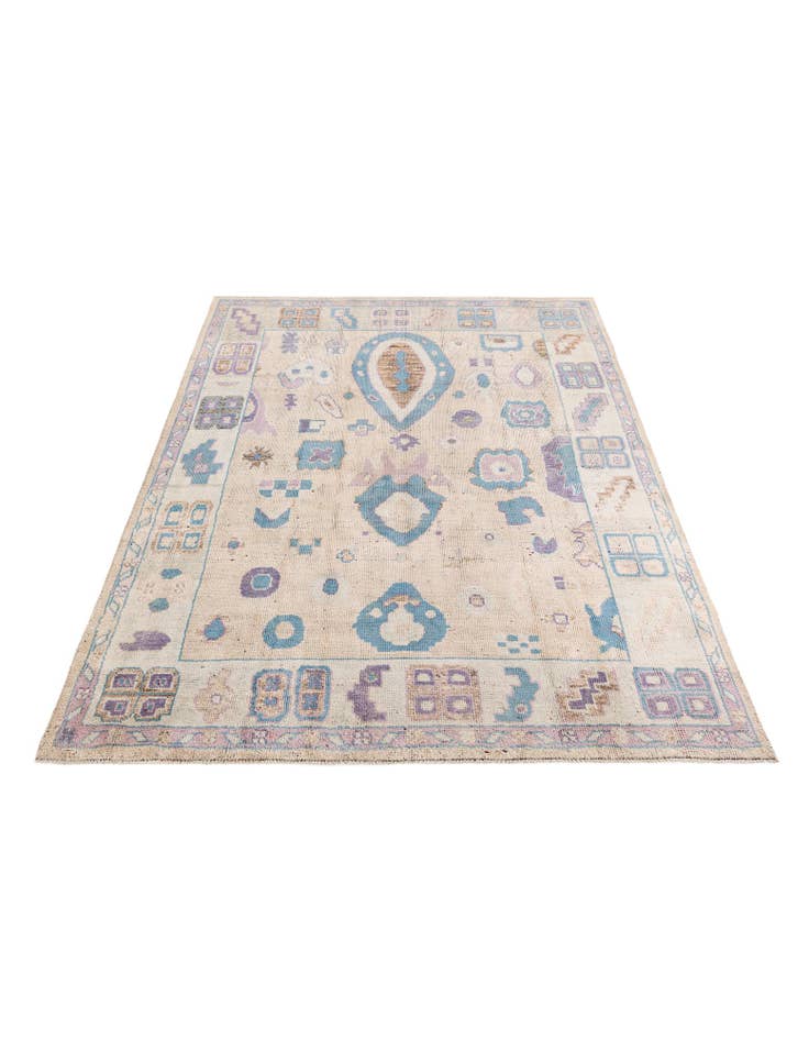 Detail image of  8' 10 x 11' 10  Hand Knotted Oushak Wool Rug