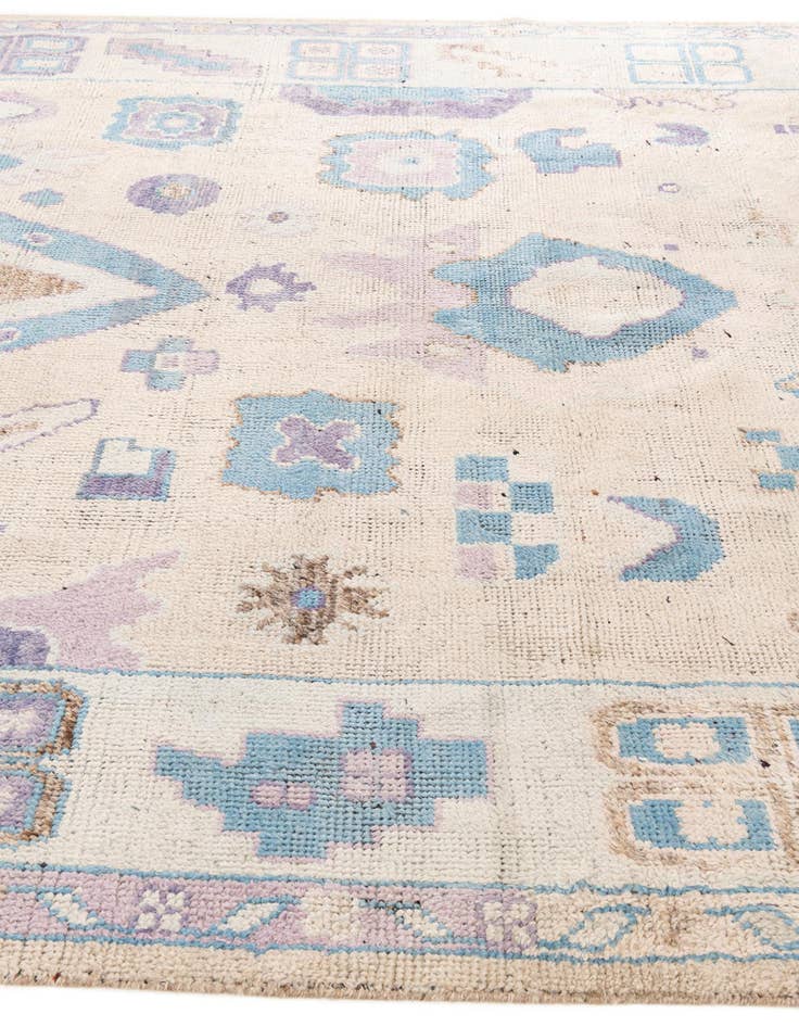 Detail image of  8' 10 x 11' 10  Hand Knotted Oushak Wool Rug