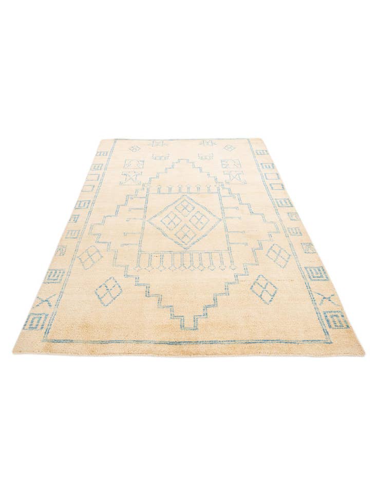 Detail image of  5' 5 x 8'  Hand Knotted Oushak Wool Rug