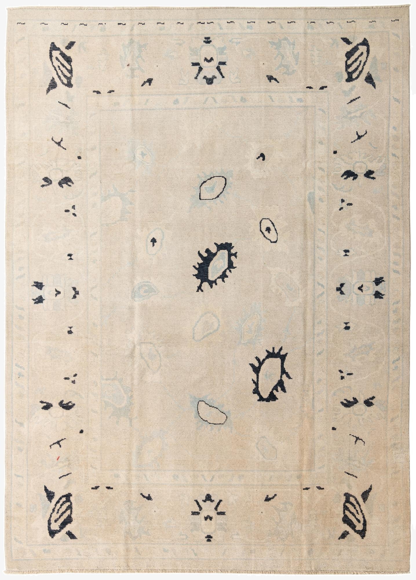  8' 10 x 12'  Hand Knotted Oushak Wool Rug