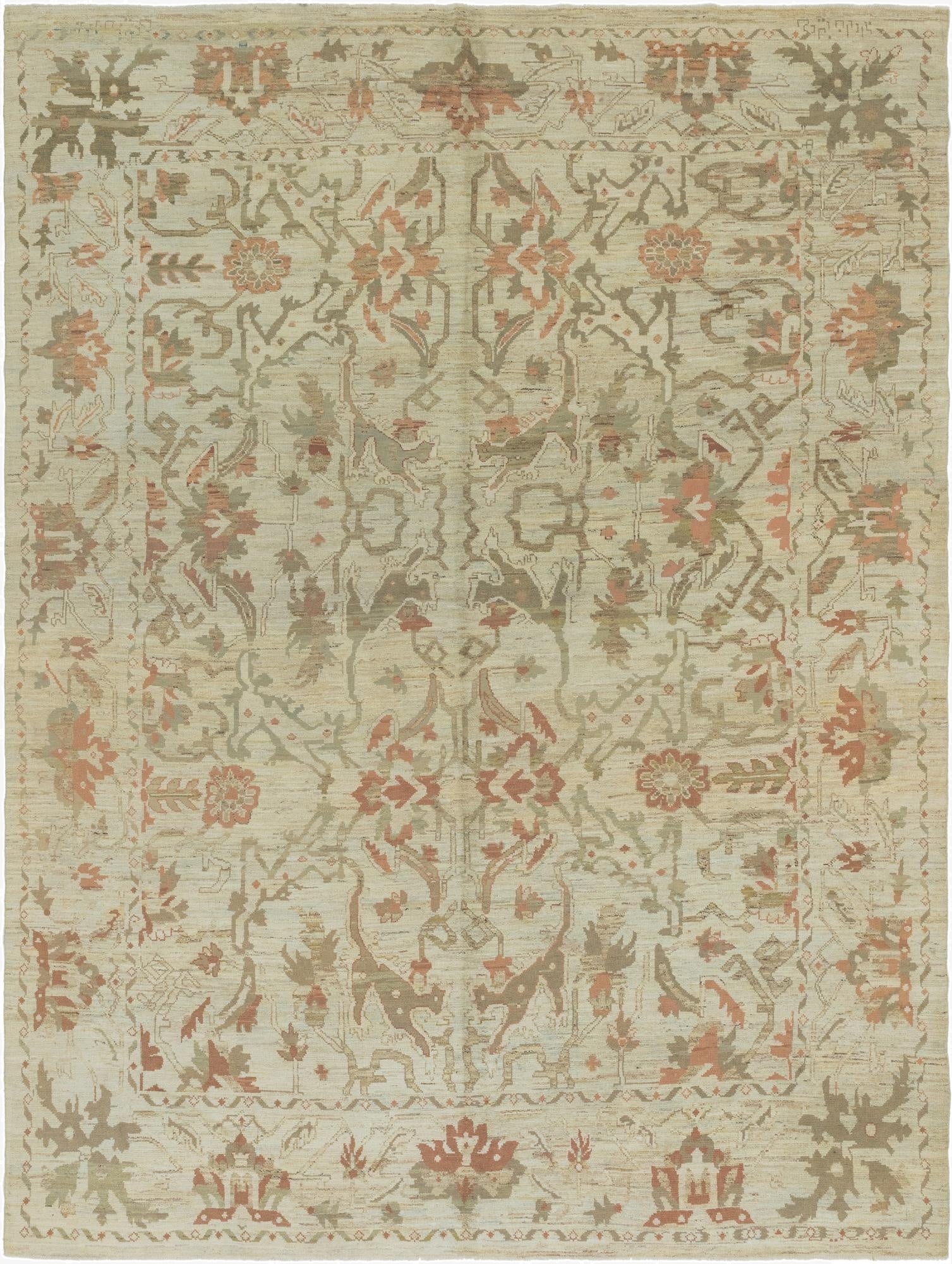  12' x 15' 10  Hand Knotted Oushak Wool Rug
