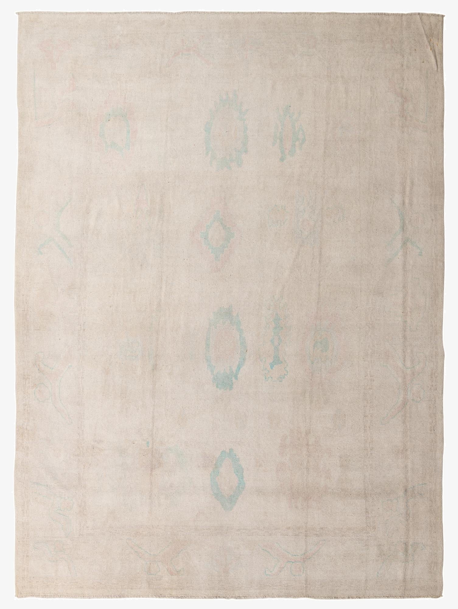  9' 10 x 13' 7  Hand Knotted Oushak Wool Rug
