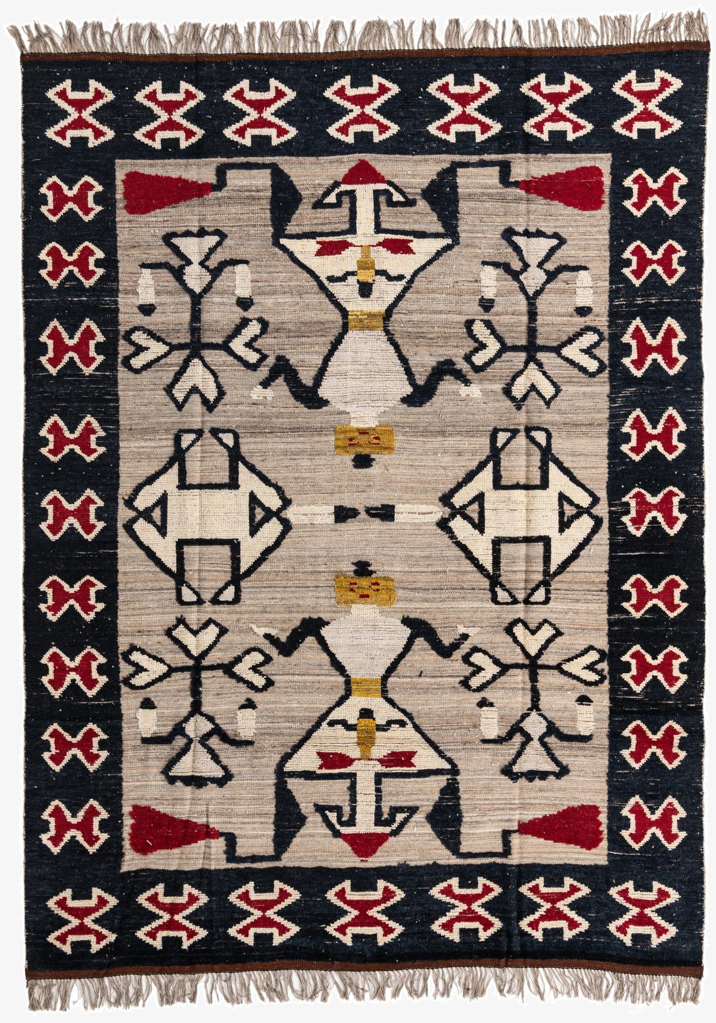  7' 9 x 10' 5  Hand Knotted Oushak Wool Rug