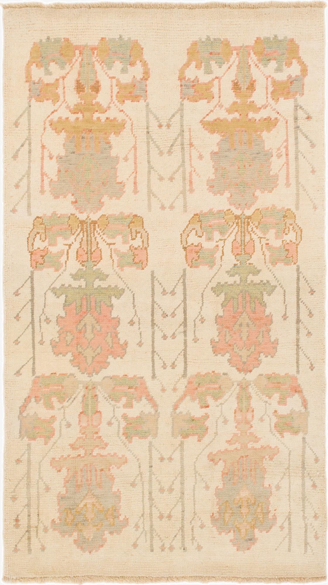  4' 4 x 7' 5  Hand Knotted Oushak Wool Rug