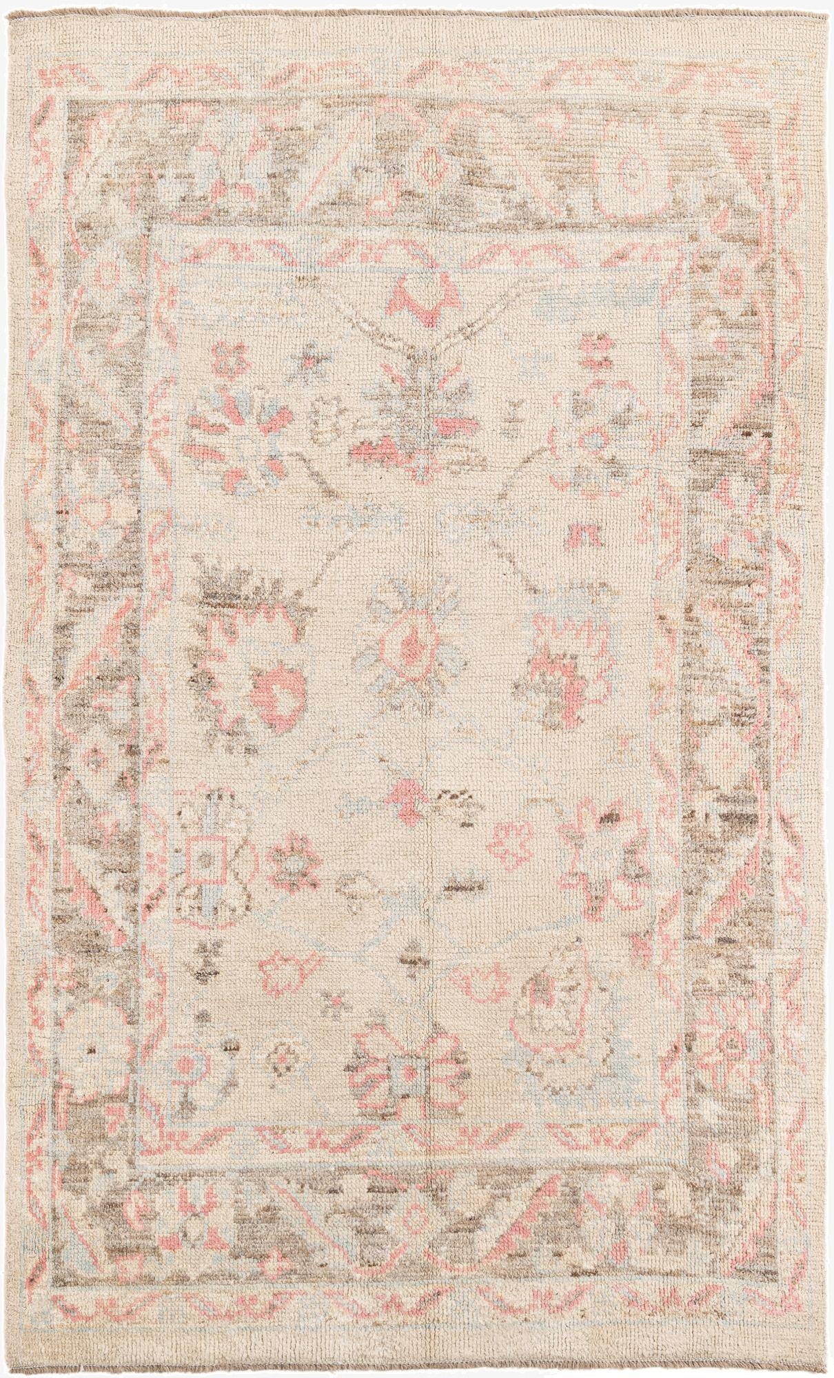  5' 9 x 9' 4  Hand Knotted Oushak Wool Rug