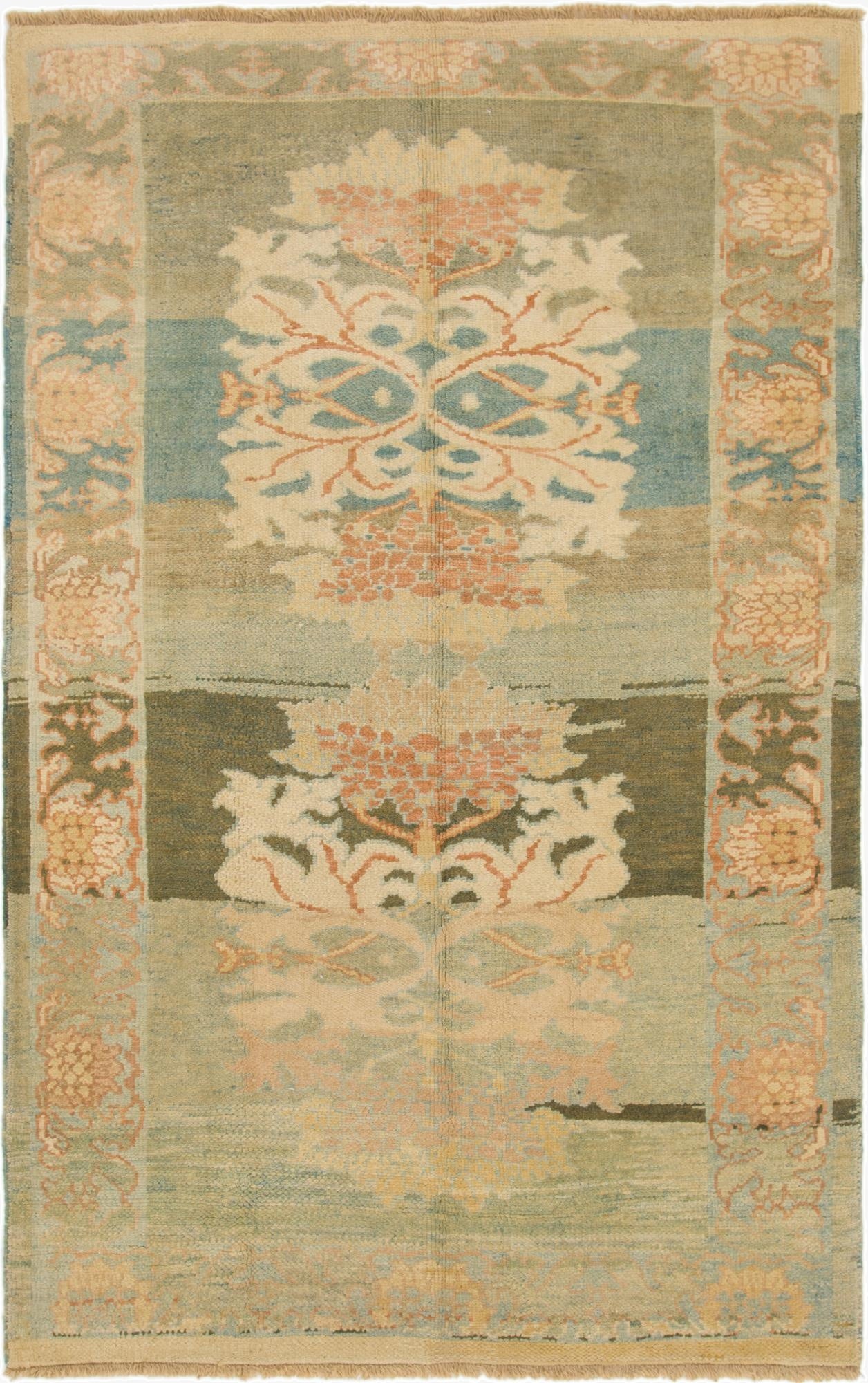  6' 5 x 9' 10  Hand Knotted Oushak Wool Rug