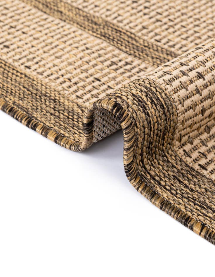 Detail image of  5' 3 x 8'  Washable Border Indoor / Outdoor Rug