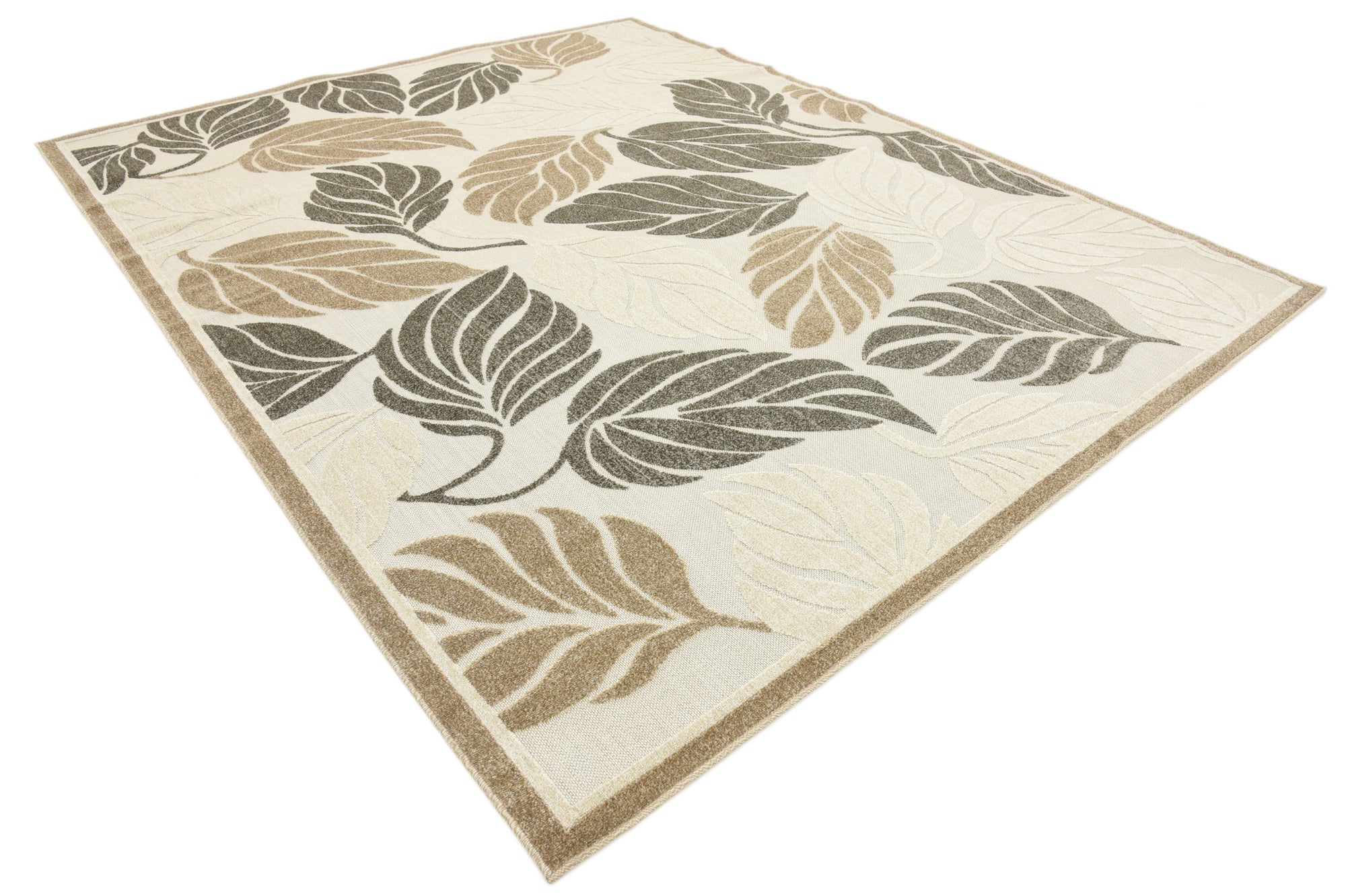 Beige 8' x 10' Botanical Indoor / Outdoor Rug | Rugs.com