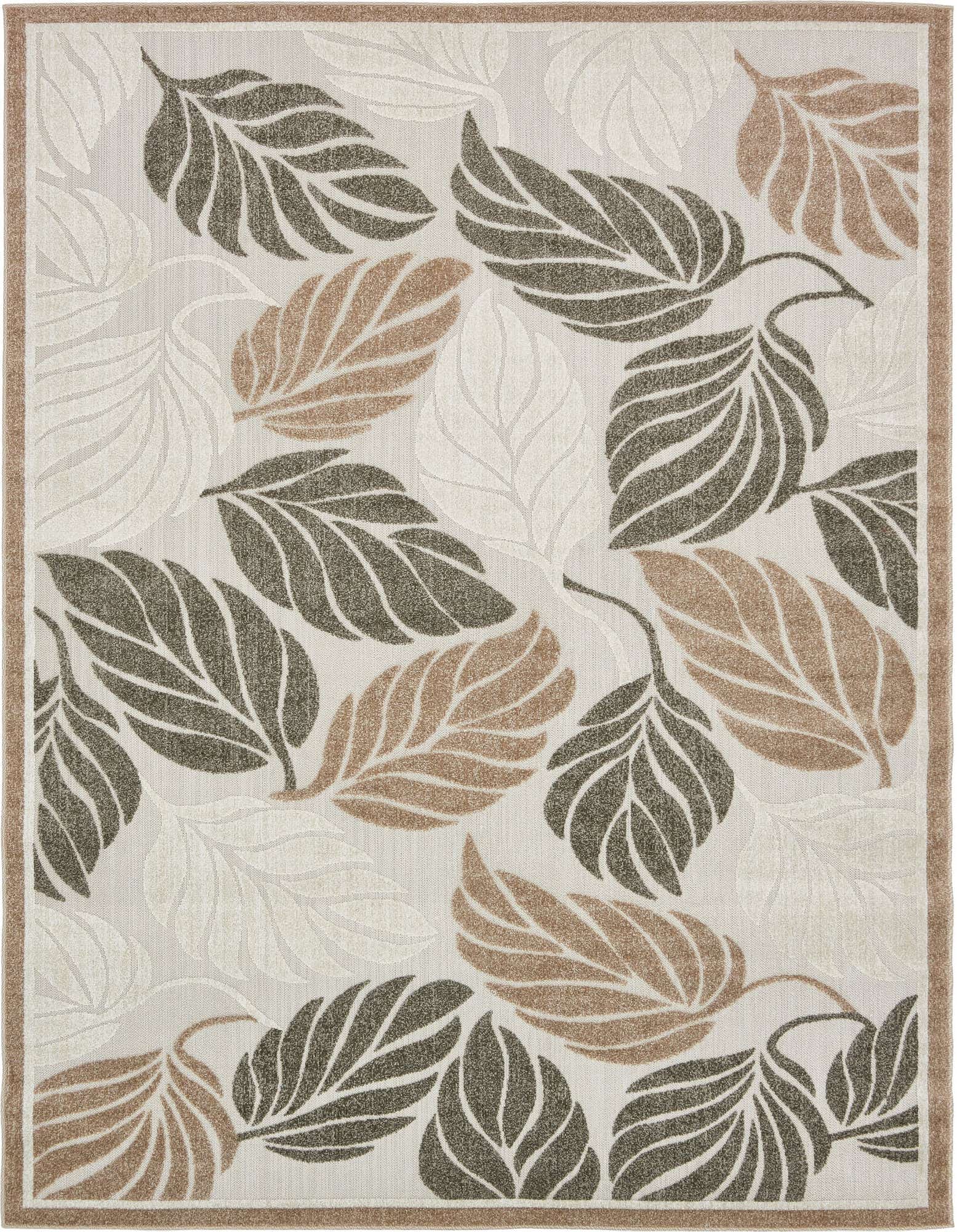 Primary image  7' x 10'  Washable Botanical Indoor / Outdoor Rug