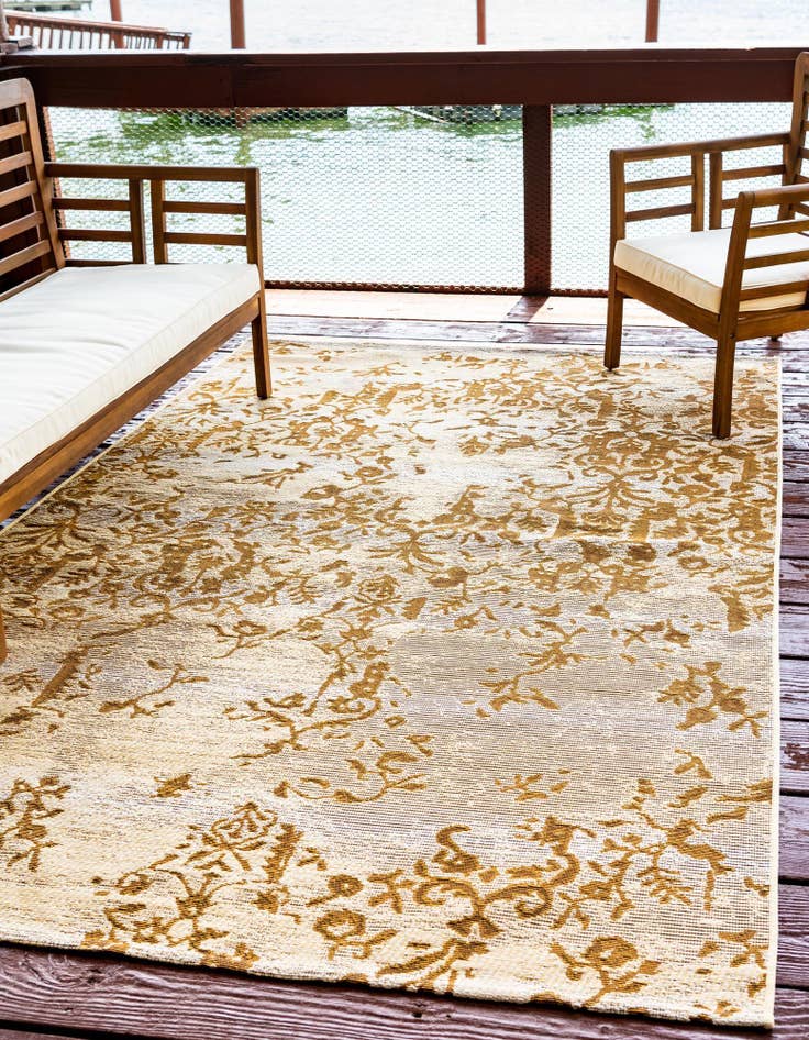 Detail image of 8' x 11' 4 Washable Botanical Indoor / Outdoor Rug