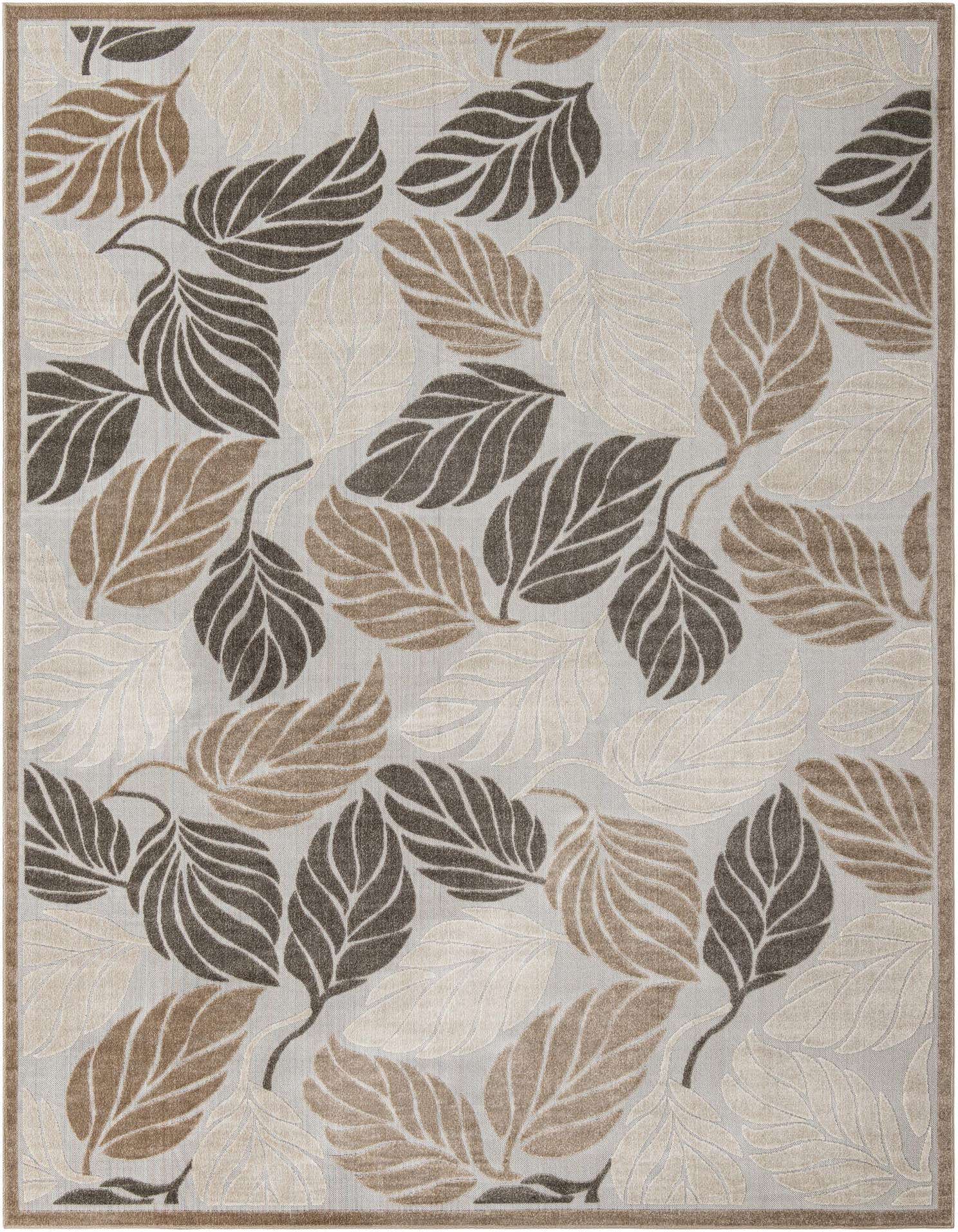 Primary image  10' x 13'  Washable Botanical Indoor / Outdoor Rug