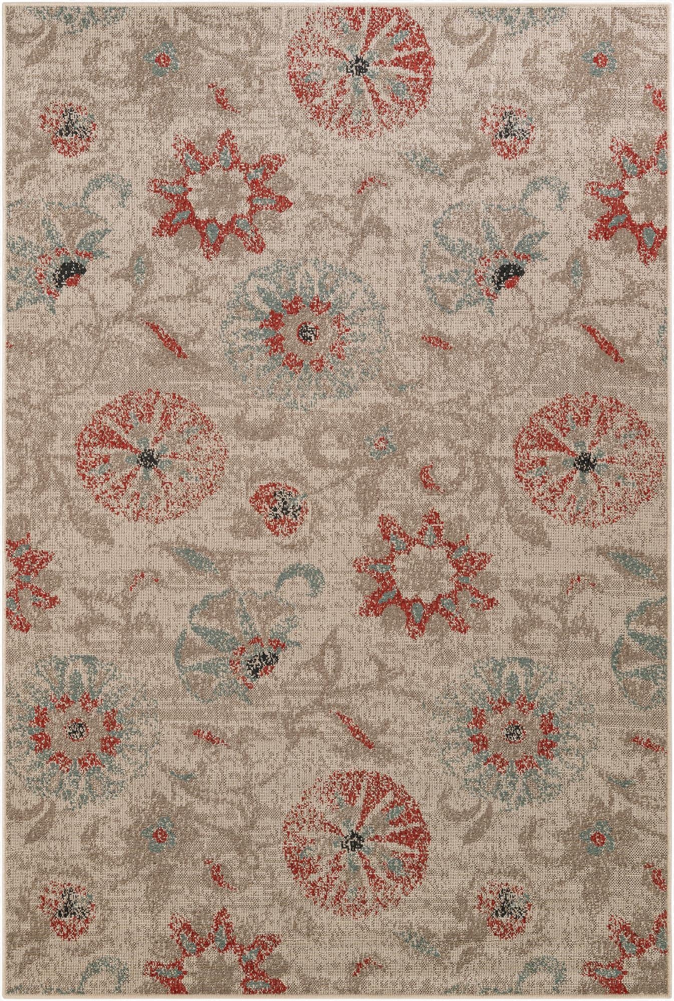 Primary image  6' x 9'  Washable Botanical Indoor / Outdoor Rug