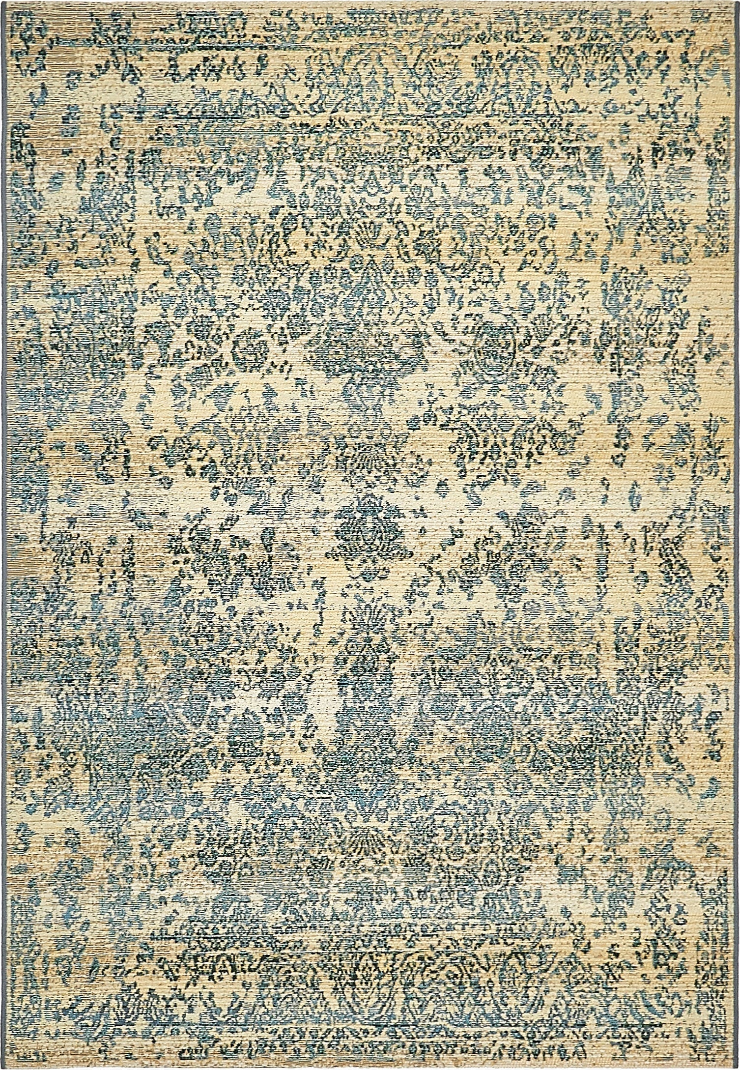  4' x 6'  Washable Botanical Indoor / Outdoor Rug