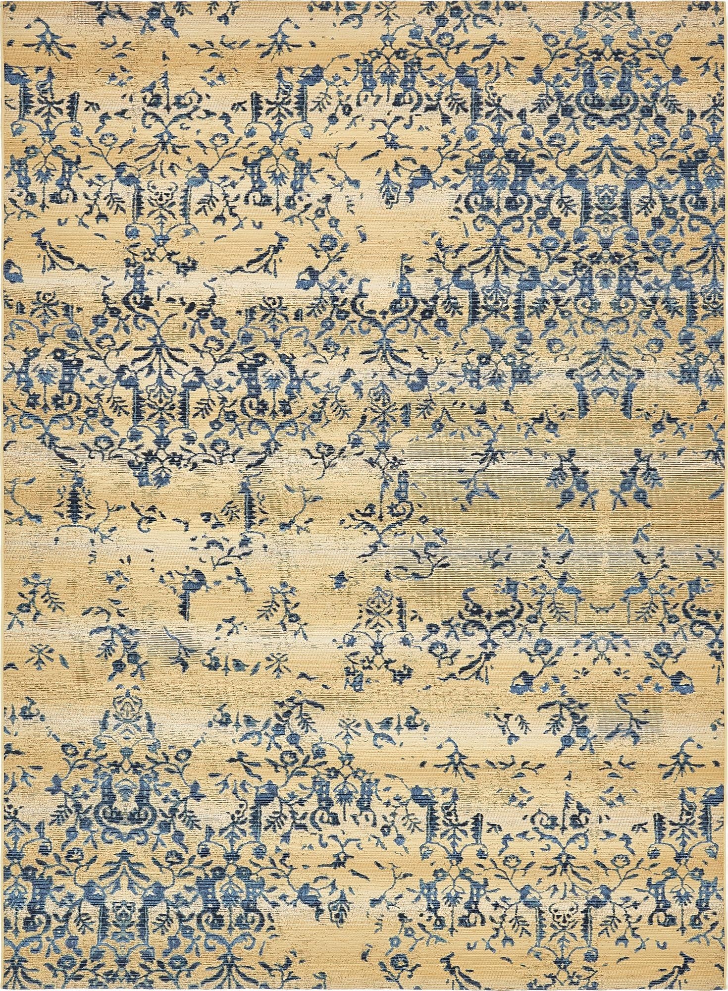  8' x 11' 4  Washable Botanical Indoor / Outdoor Rug