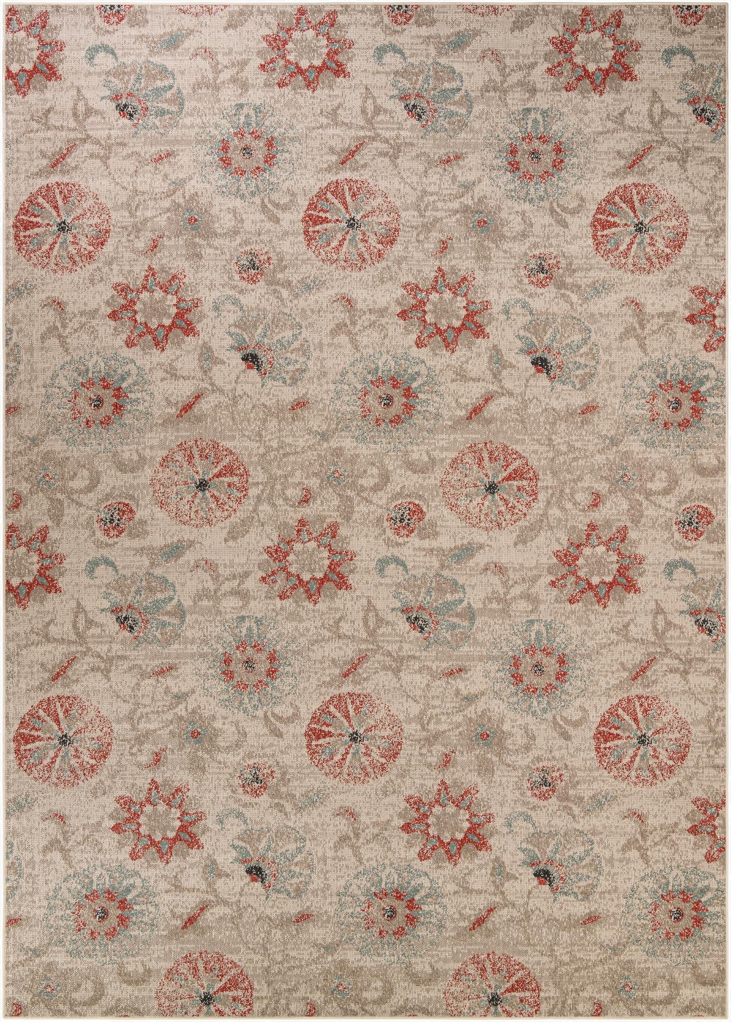 Primary image  10' x 14' 2  Washable Botanical Indoor / Outdoor Rug