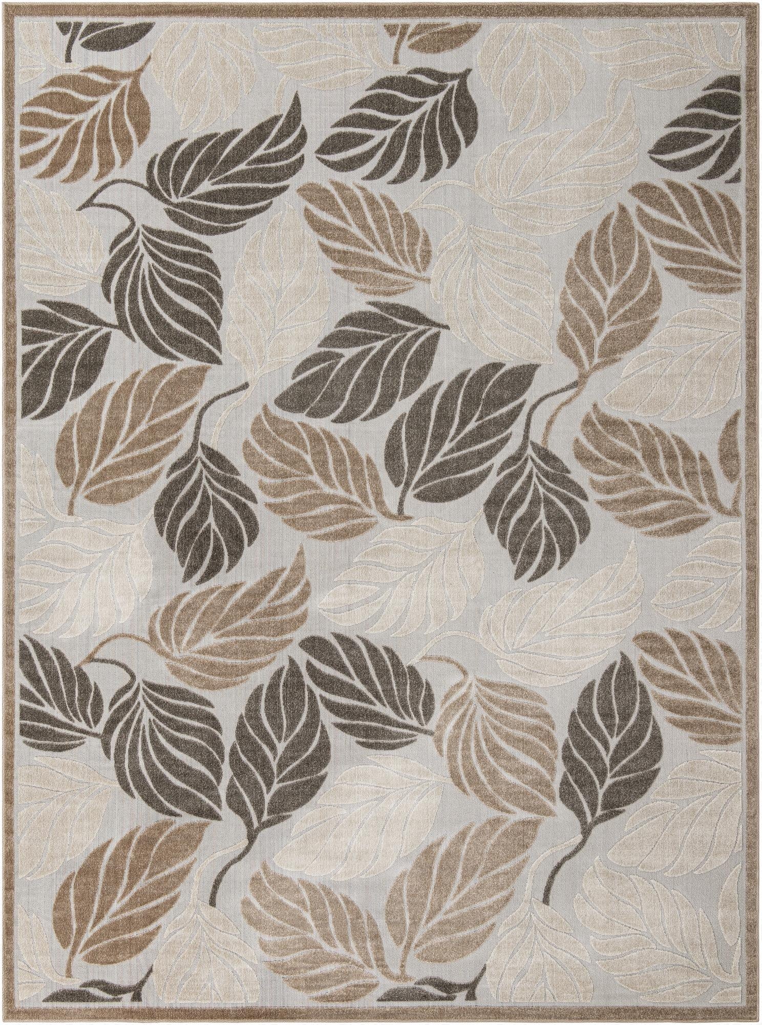 Primary image  10' x 13'  Washable Botanical Indoor / Outdoor Rug