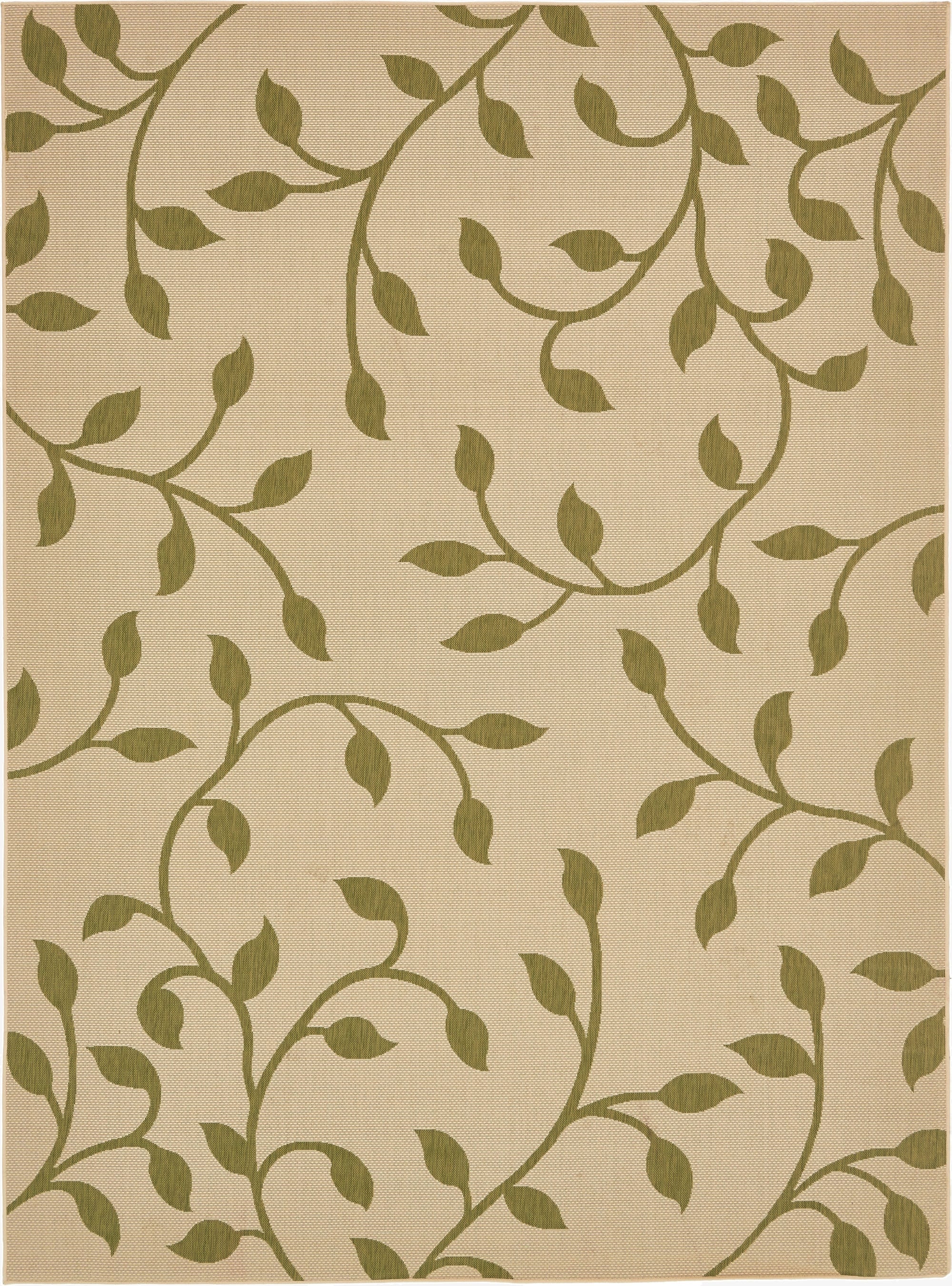  9' x 12'  Washable Botanical Indoor / Outdoor Rug