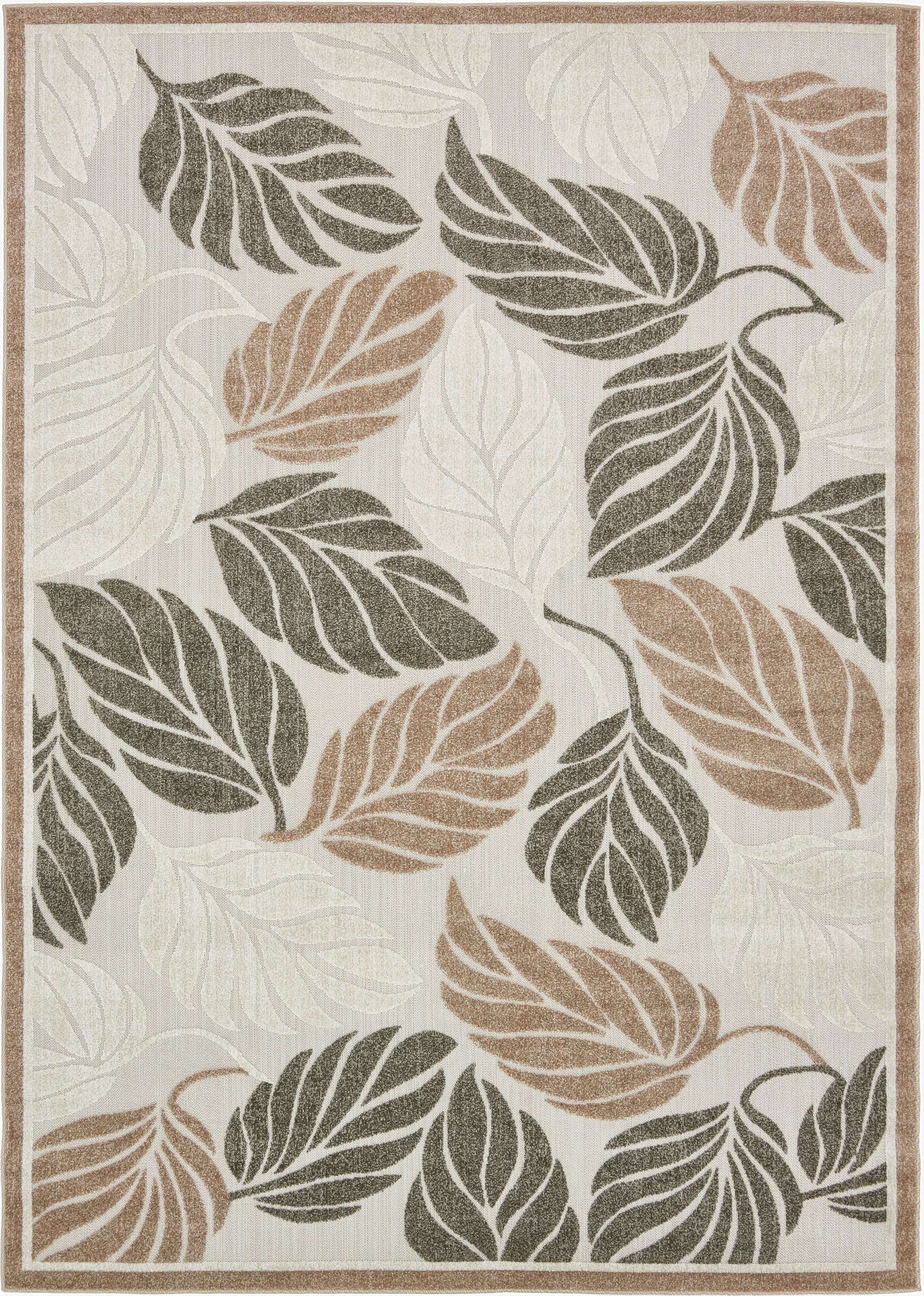 Primary image  7' x 10'  Washable Botanical Indoor / Outdoor Rug
