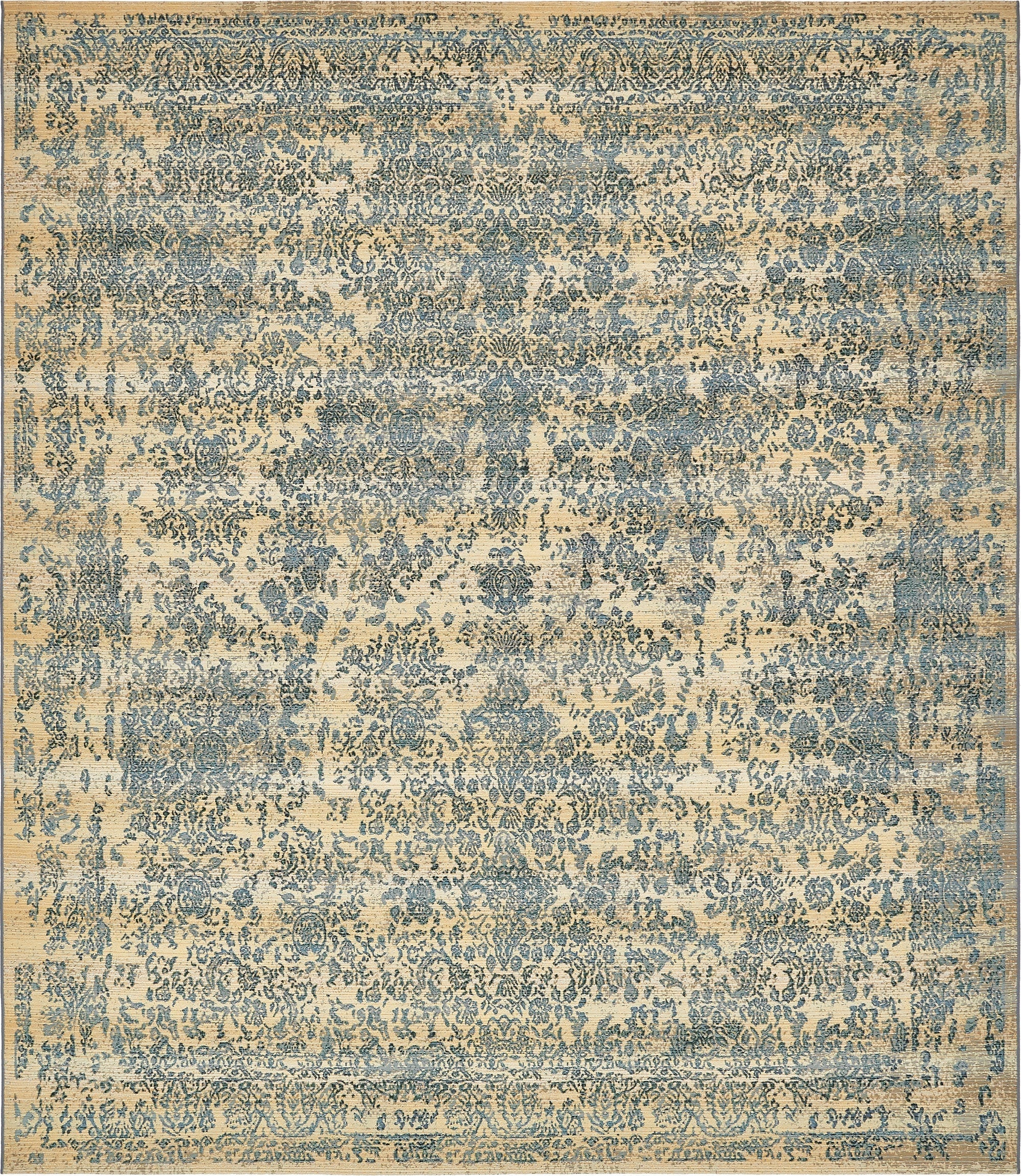  10' x 12'  Washable Botanical Indoor / Outdoor Rug