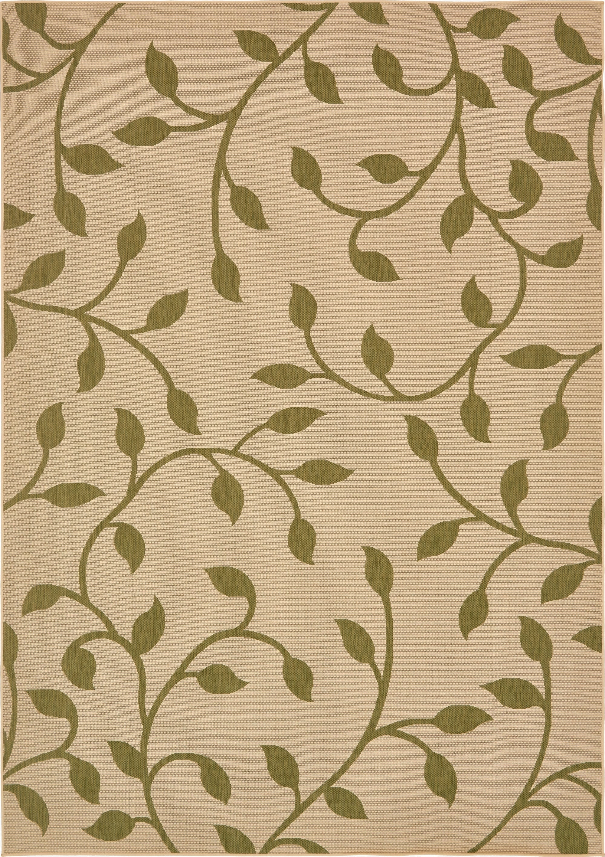  8' x 11' 4  Washable Botanical Indoor / Outdoor Rug